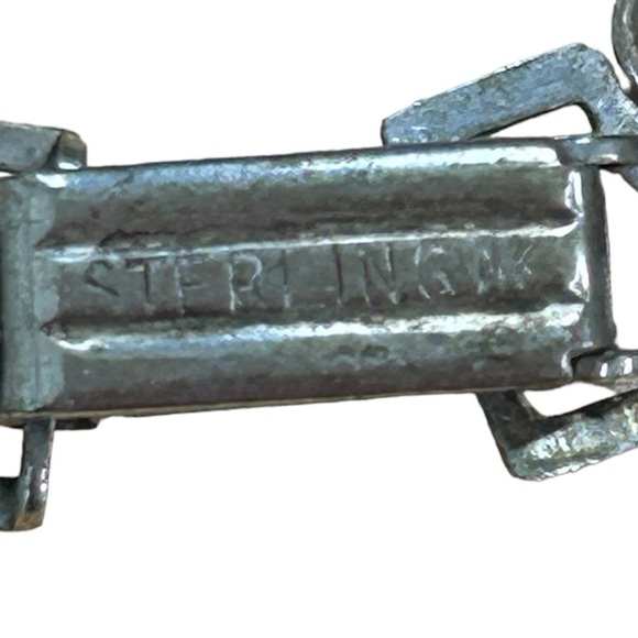 Felch & Company 1945 Danecraft Sterling Silver Repousse ArtDeco Necklace Earring - Picture 2 of 13